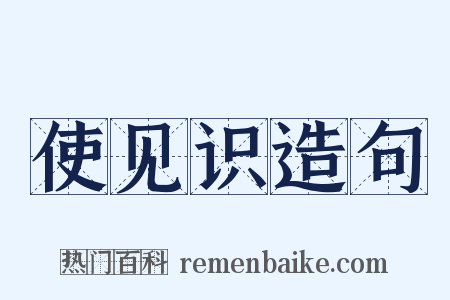 使见识造句是什么意思的图片